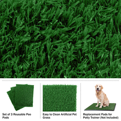 Set of 3 Replacement Turf Grass Pee Pads - Puppy Essentials